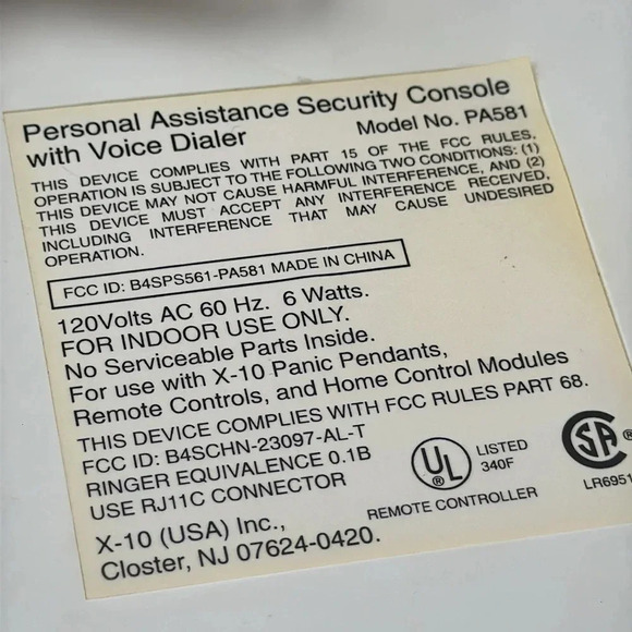 💥POWERHOUSE personal assistance security system model pa5800 x10 w/original box - Picture 12 of 16